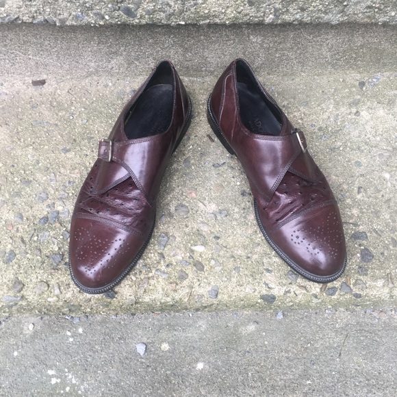 Adolfo Other - Adolfo” Burgundy Leather Monk Strap Dress Shoe